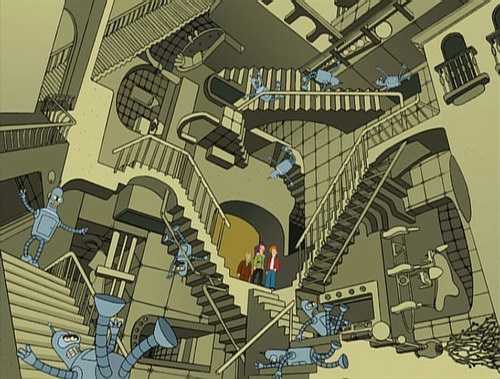 Escher bei Futurama